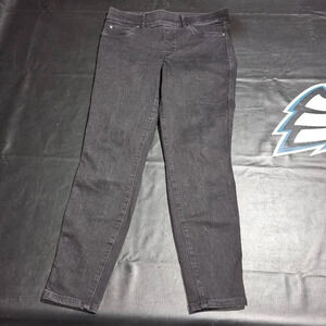 Spanx‎ Womens Clean Black Ankle Skinny Jeans Large